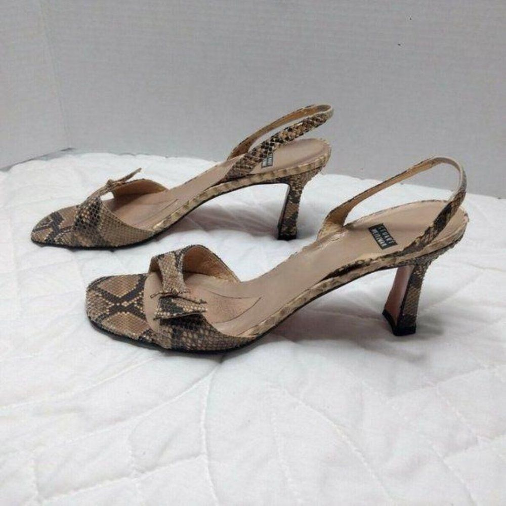 Stuart Weitzman Snake Skin Python Sandals Size 9.… - image 8